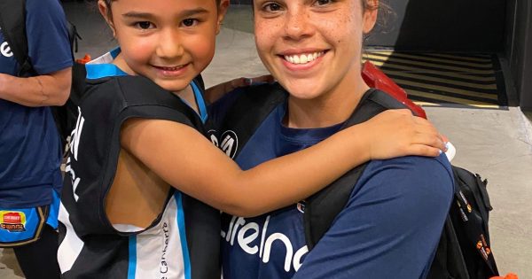 Five-year-old UC Capitals fan excited to watch her heroes in opening WNBL home game