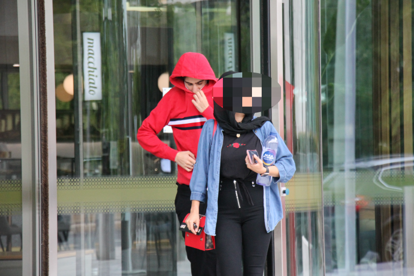 Ameen Hamdan leaving court