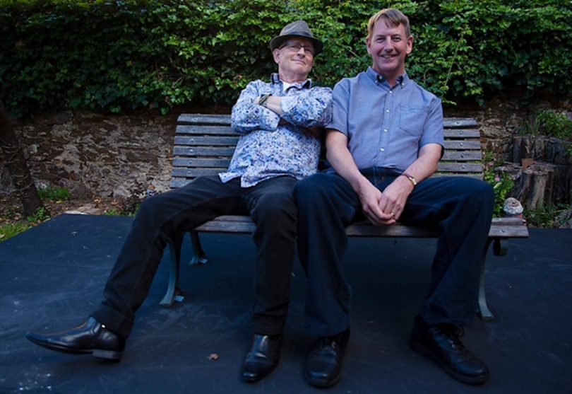 Two men on a bench