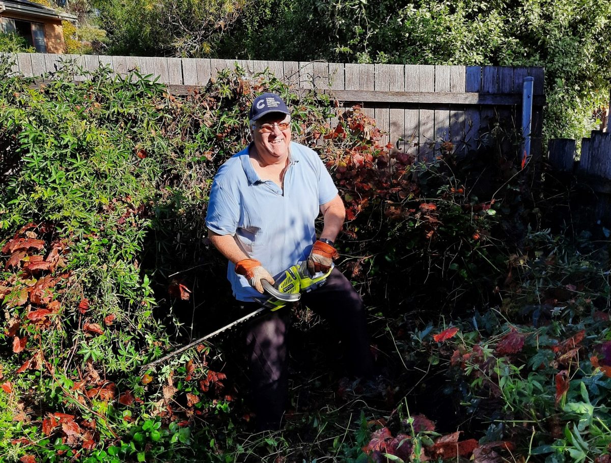 Man gardening