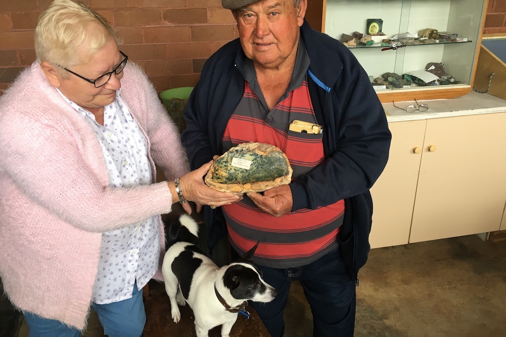 Joe and Sue O’Neil with Tubby the dog