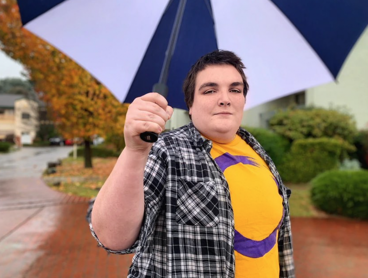 Woman with umbrella