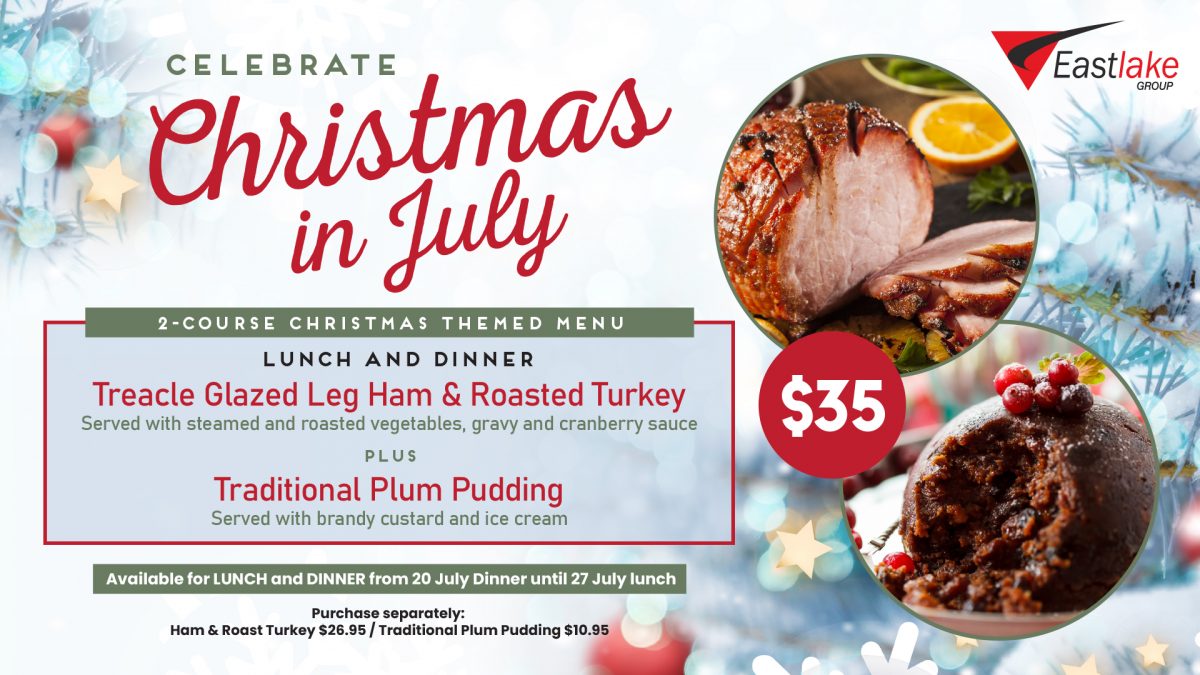 Christmas in July at Eastlake banner