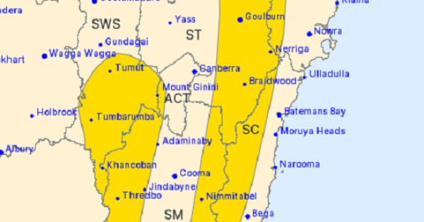 Weather warning: up to 100 millimetres could fall across parts of Capital region