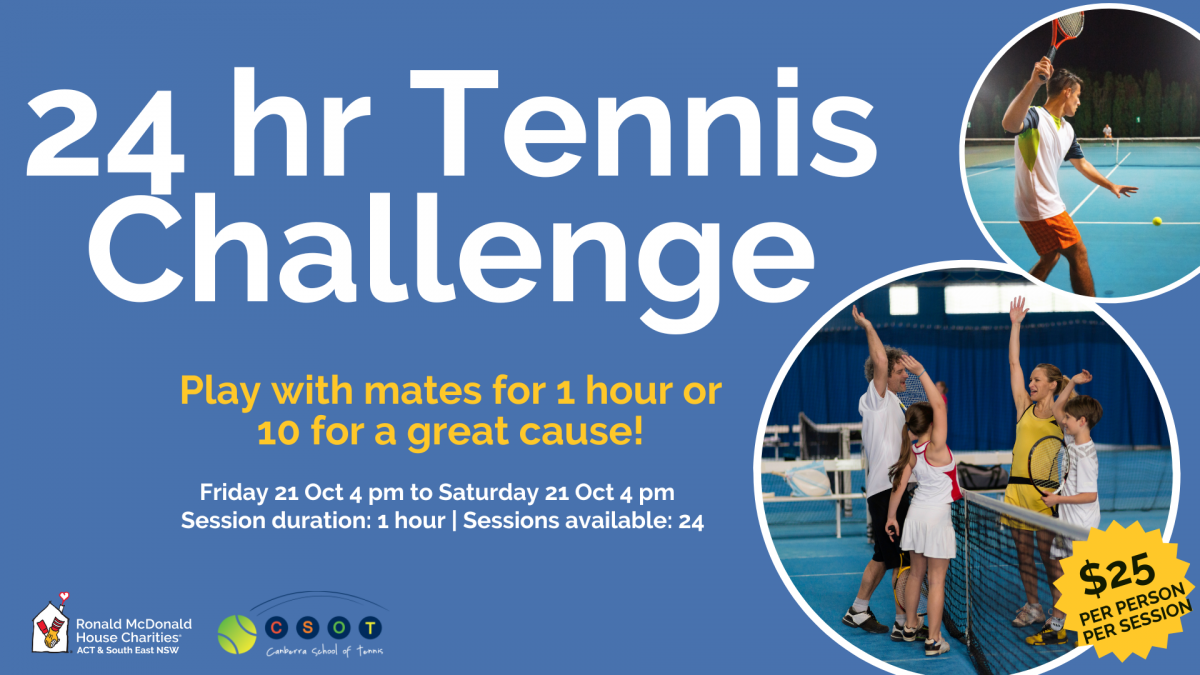 24 hr Tennis Challenge 2022 - Play Tennis for Charity