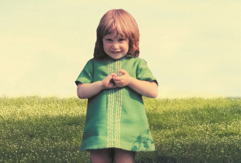 The Girl in the Green Dress book cover detail.