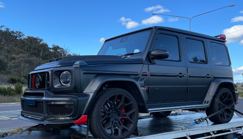 A modified Mercedes G-Wagon