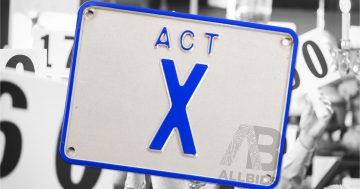 'X' number plate sets new ACT record at auction