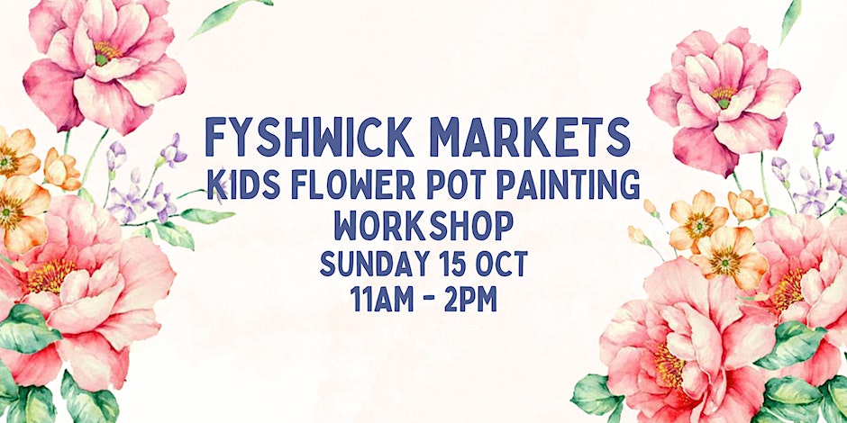Flower pot painting event poster
