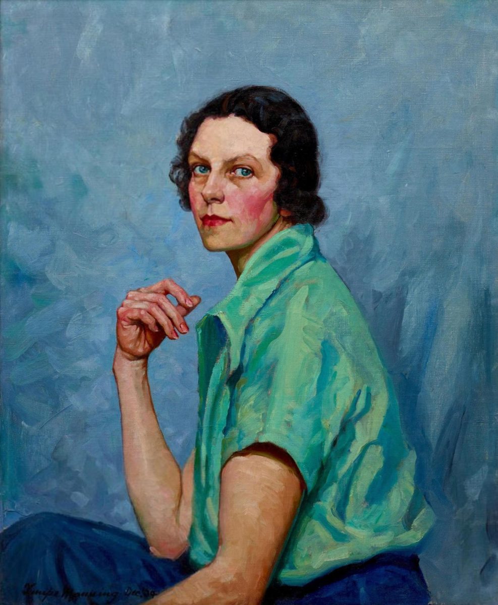 Tempe Manning self portrait painting