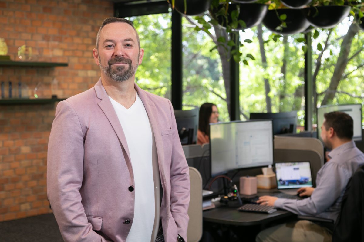 Man in office