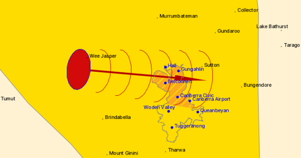 BOM issues warning for severe thunderstorms and hail in the ACT this afternoon