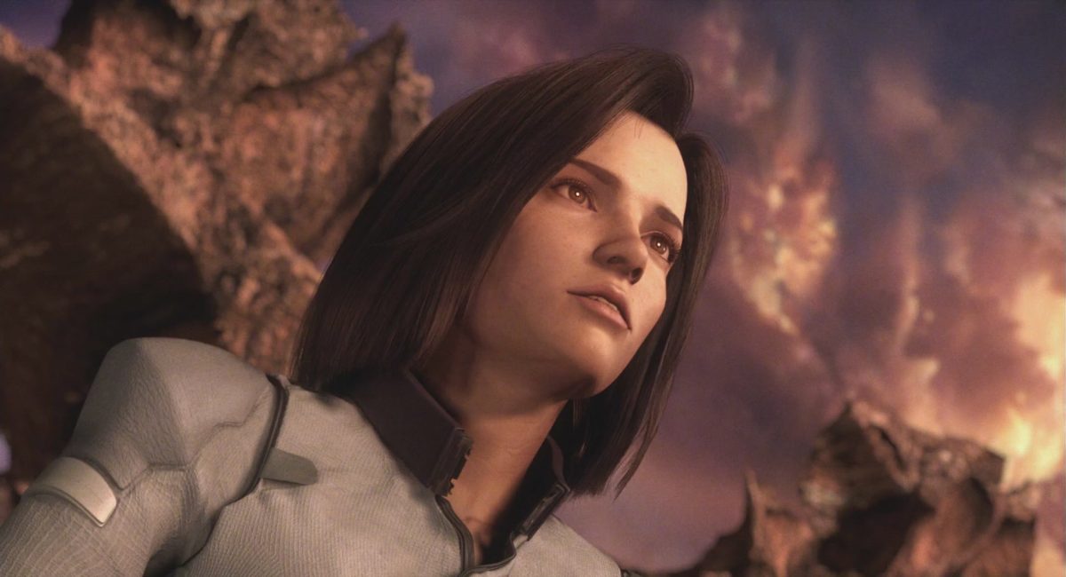 Still of an animated woman from the film Final Fantasy: The Spirits Within