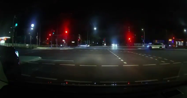 Police car collides with moving light rail vehicle during Summernats weekend