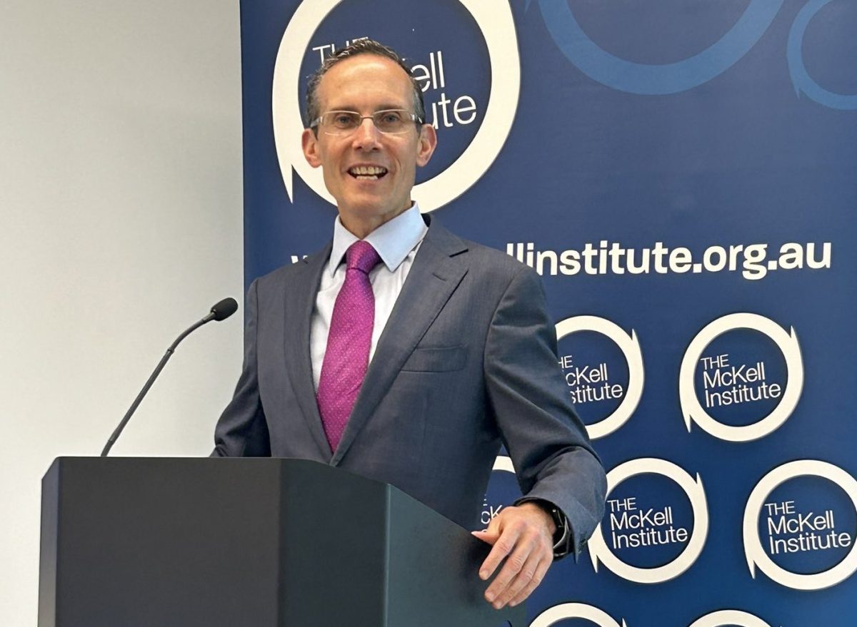 Andrew Leigh giving a speech