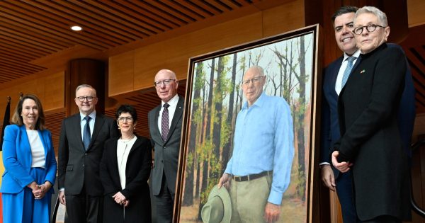 Your nation thanks you, Albanese tells outgoing Governor-General as official portrait is unveiled