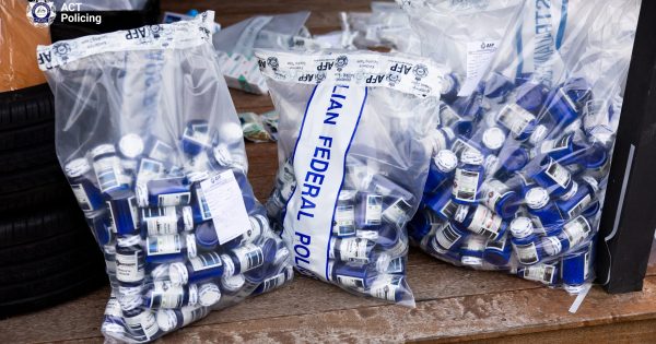Second alleged major steroid syndicate busted in ACT after $5 million drug seizure