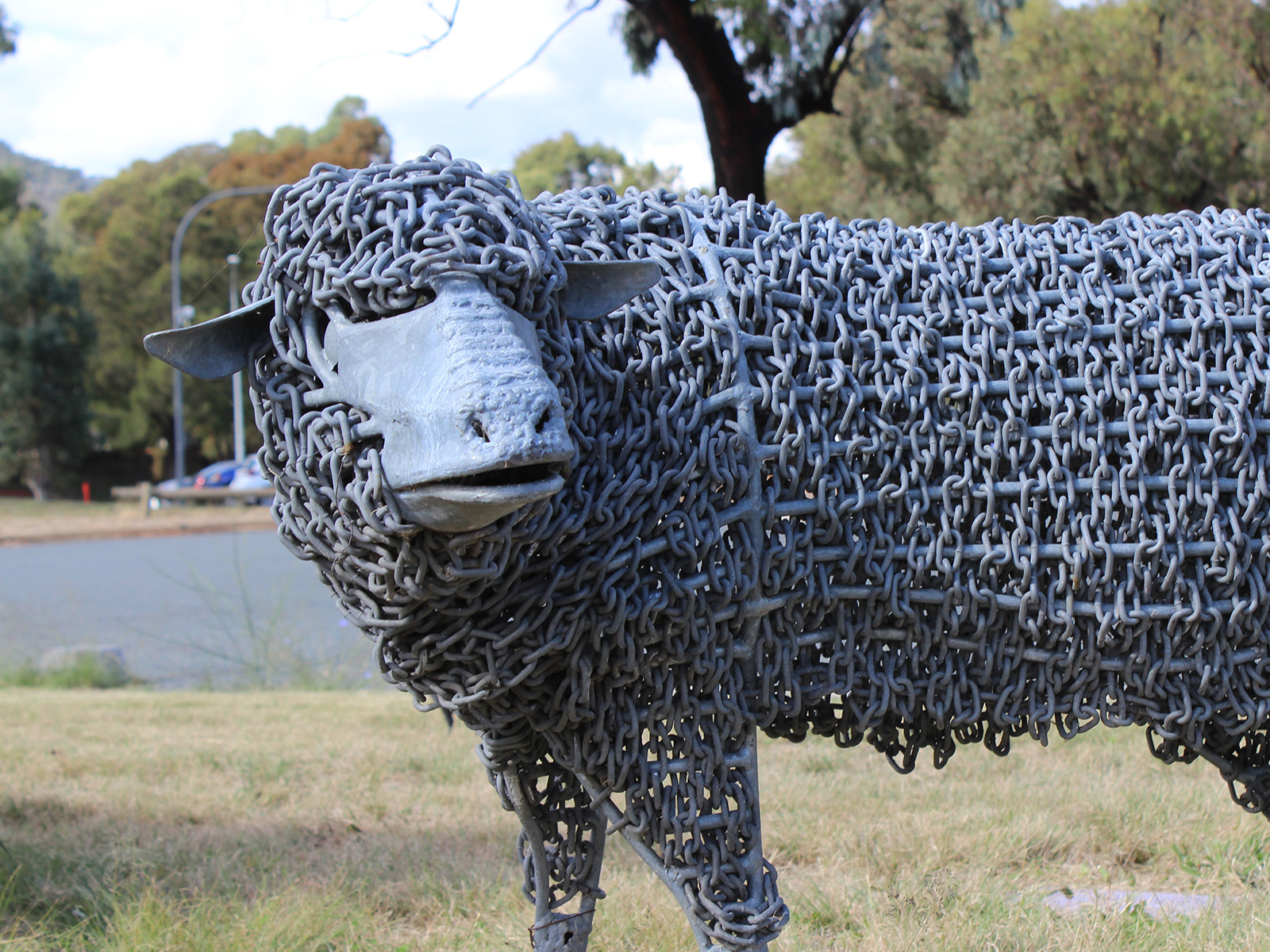Kambah Sheep, public art work by Matthew Harding, 2002