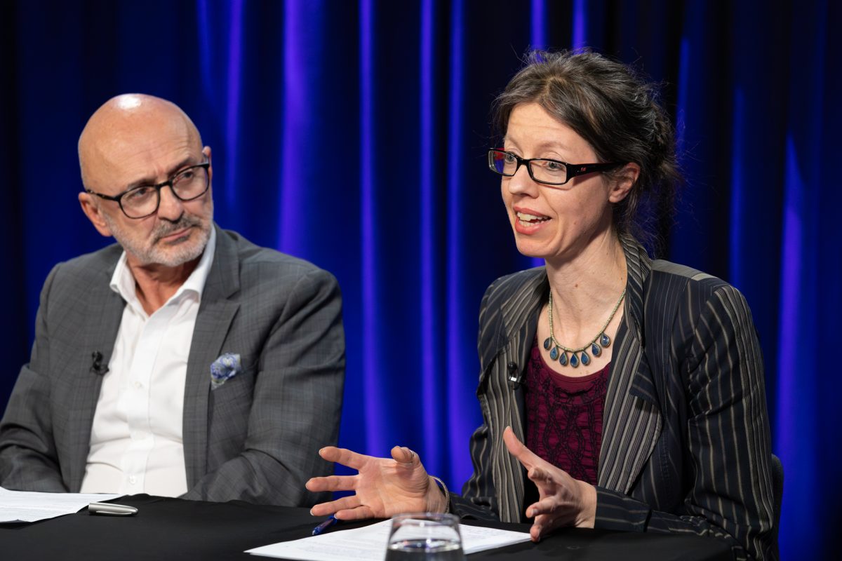 Archie Tsirimokos and Corinne Dobson