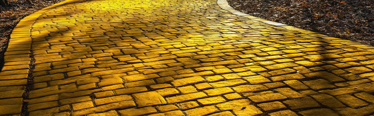 Photo of a yellow brick path