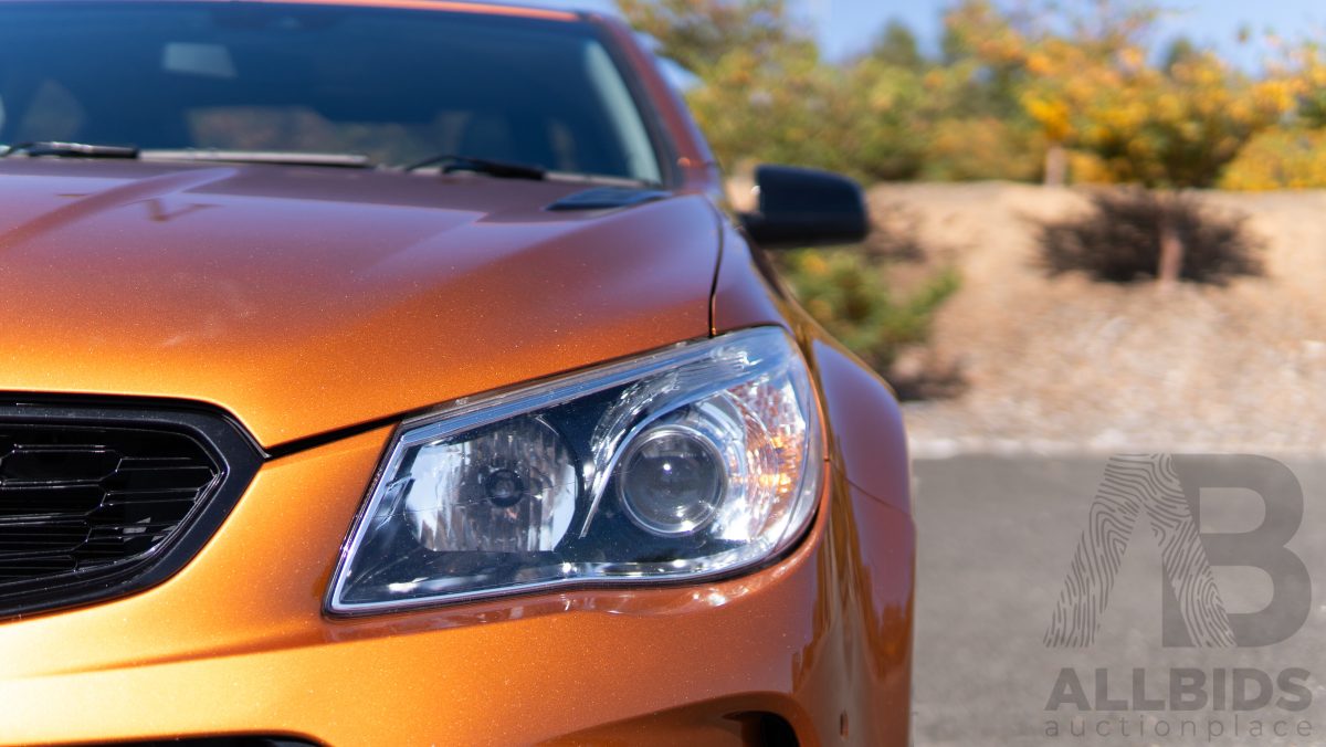 close-up of headlight