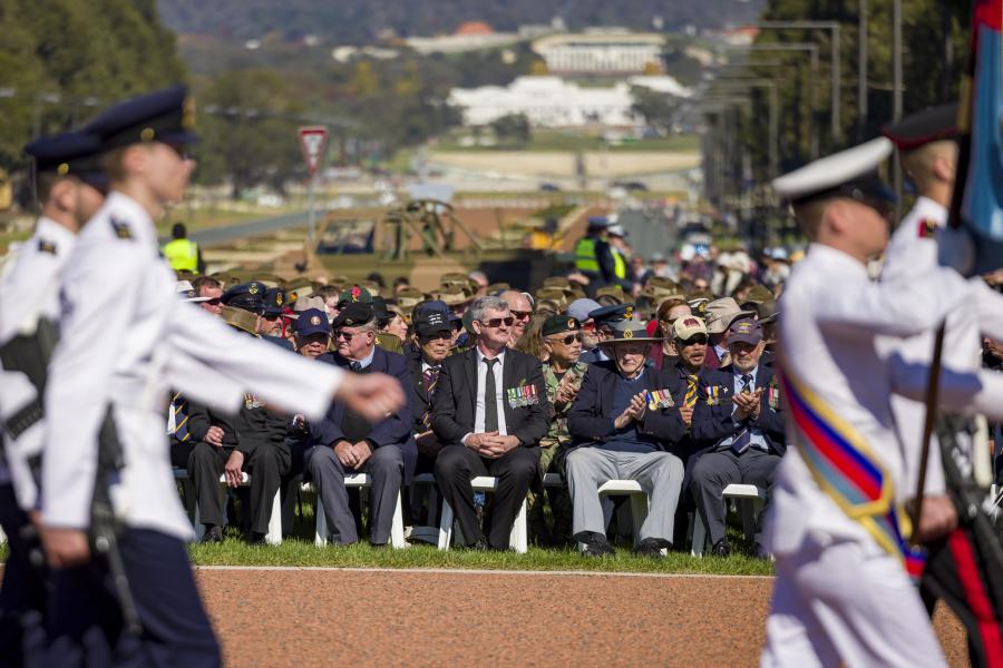 image of the Anzac day march at the AWM
