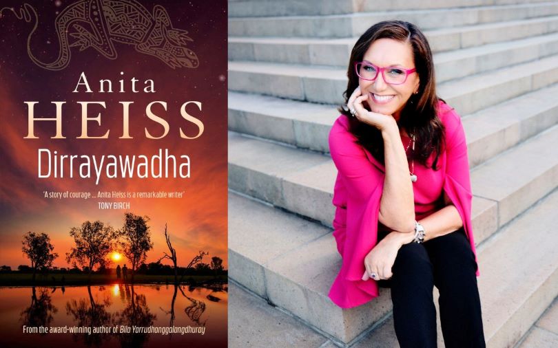 Author Dr Anita Heiss and her book cover Dirrayawadha.