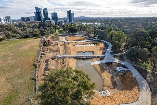 The Belconnen wetland site in June 2024.