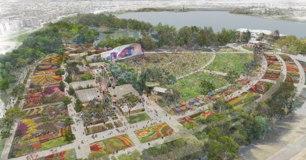 Permanent Floriade beds, bigger Stage88 in Commonwealth Park vision