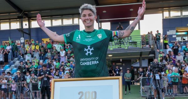 Michelle Heyman’s 200th W-League game a highlight in a remarkable weekend for Canberra sport