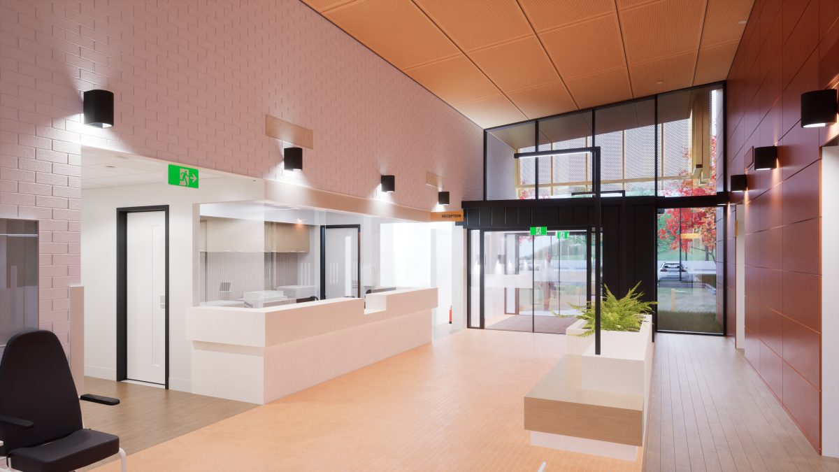 render of health centre interior