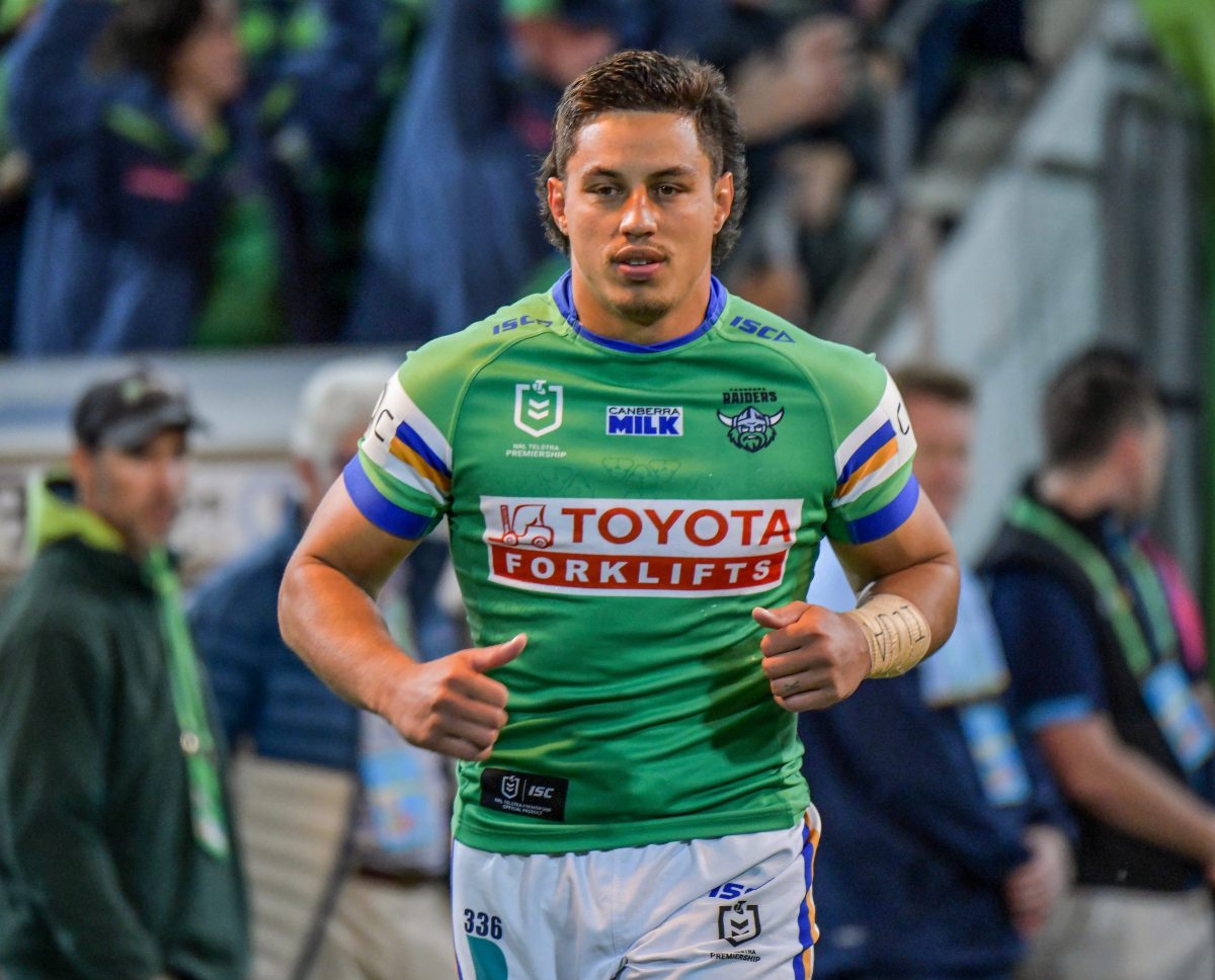 Joe Tapine played his 200th game in the NRL during Magic Round in Brisbane. Photo: Jaye Grieshaber.