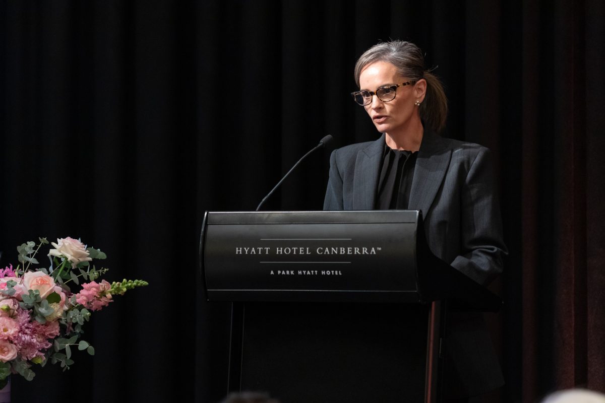 Justice Louise Taylor addressing the Karinya House Charity Luncheon 2025