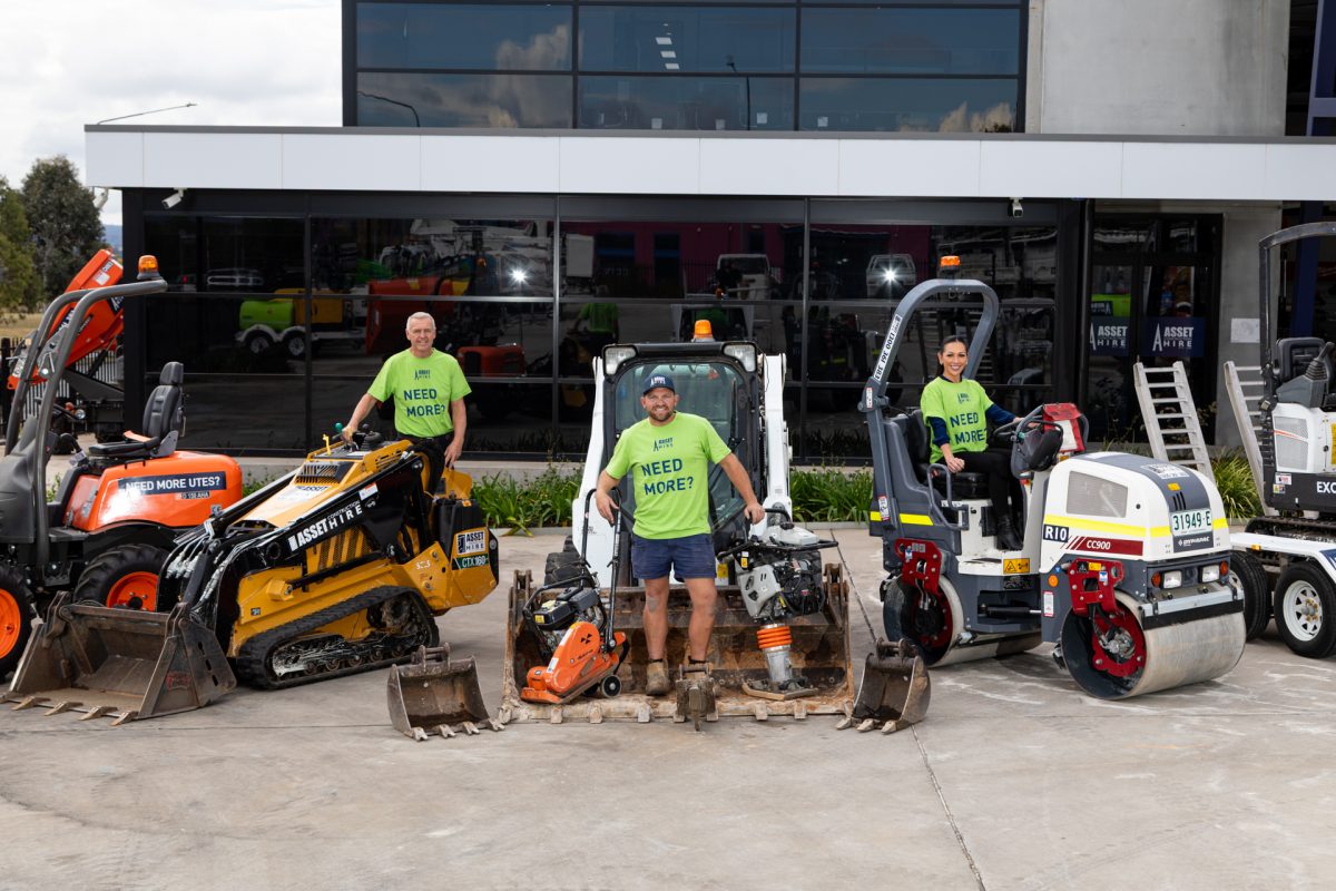 ACH staff on machinery