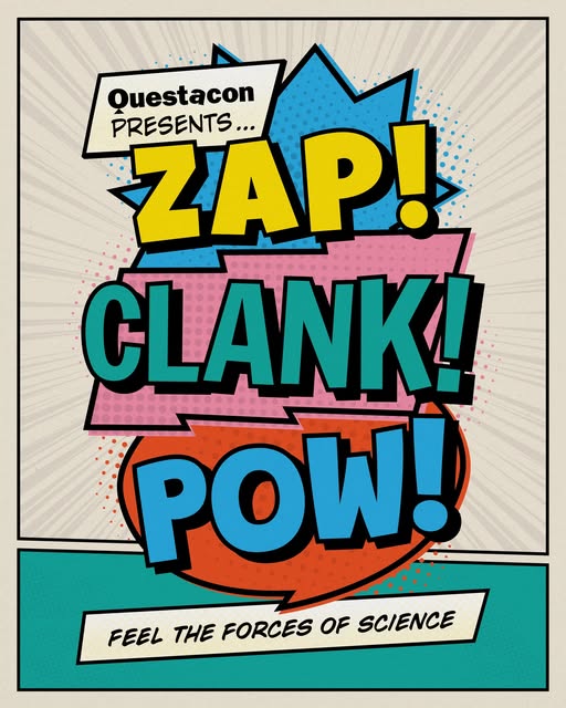Zap Clank Pow Questacon promotional poster, Photo Questacon
