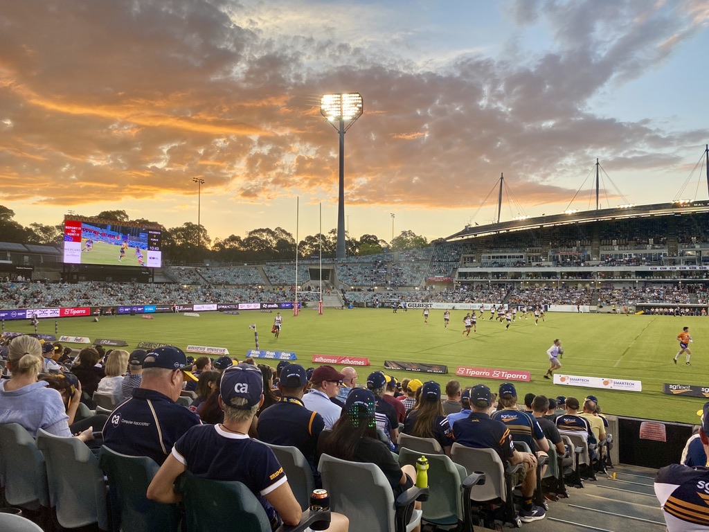 Brumbies playing the Force earlier in the 2025 season. Photo: Jennifer Andrew.