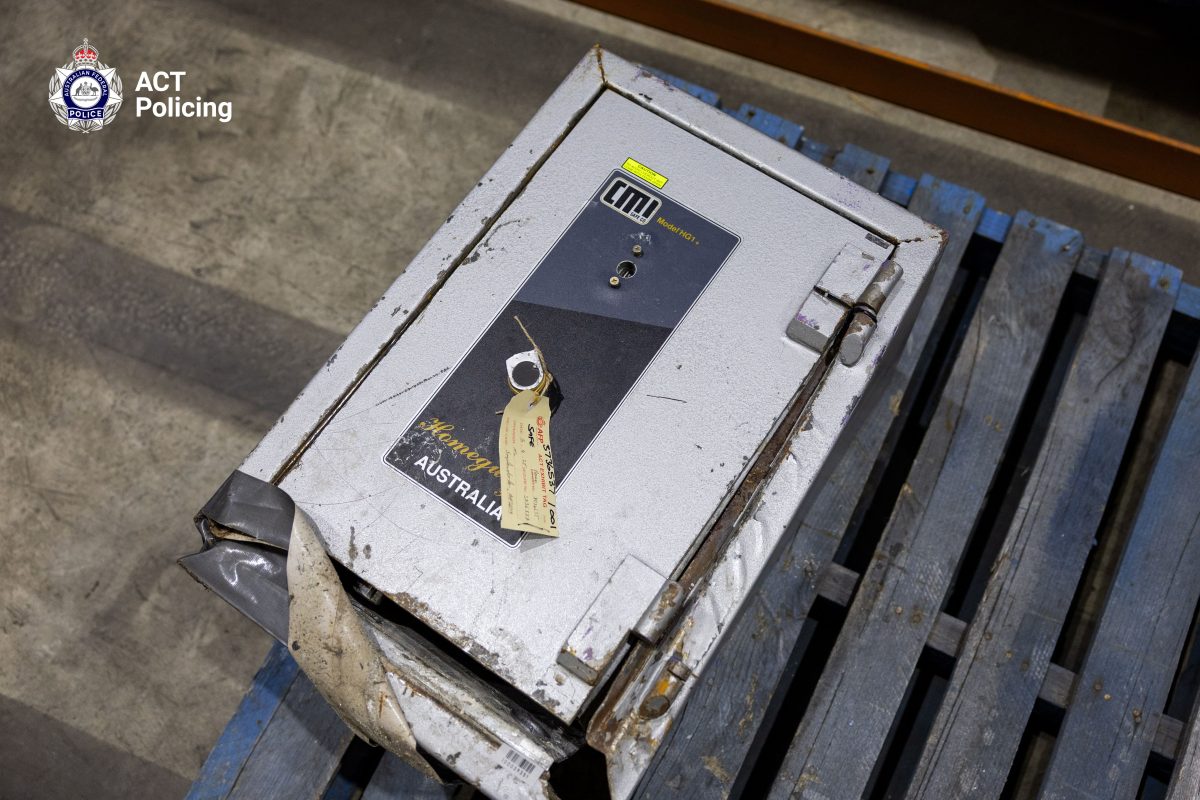 This safe was stolen from a home when it apparently contained a large amount of cash and valuables. It was later recovered, empty.