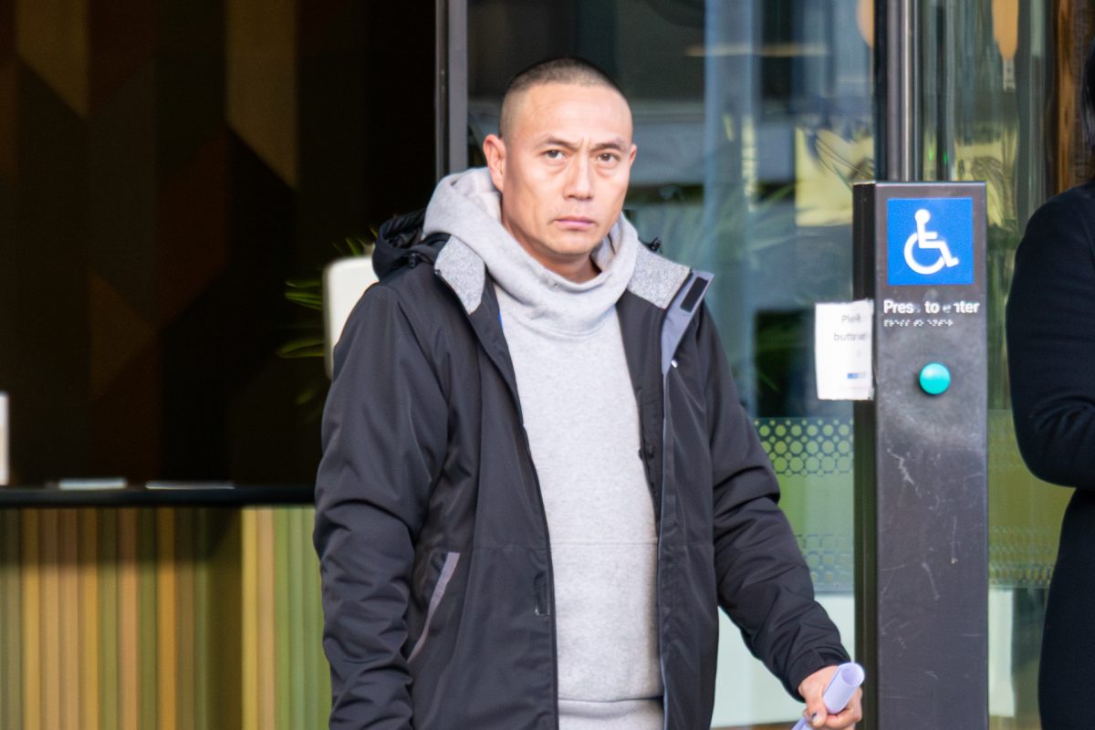 man leaving court