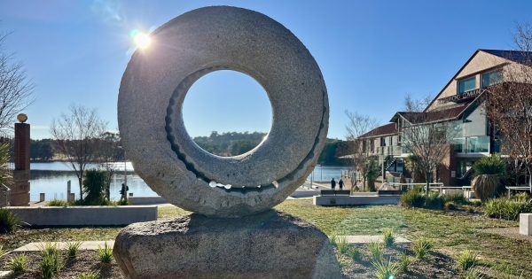 Northbourne Avenue's famous 'doughnut' sculpture has found a new home