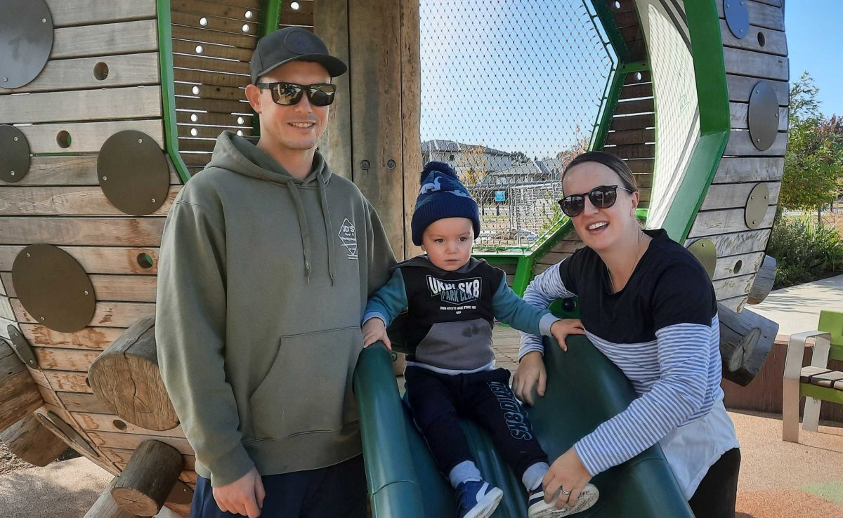 family at playground