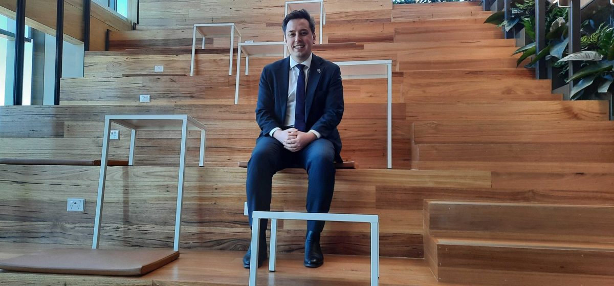 Skills, Training and Industrial Relations Minister Michael Petterson at the new Woden CIT. Payments will make a tremendous difference to apprentices, he says.