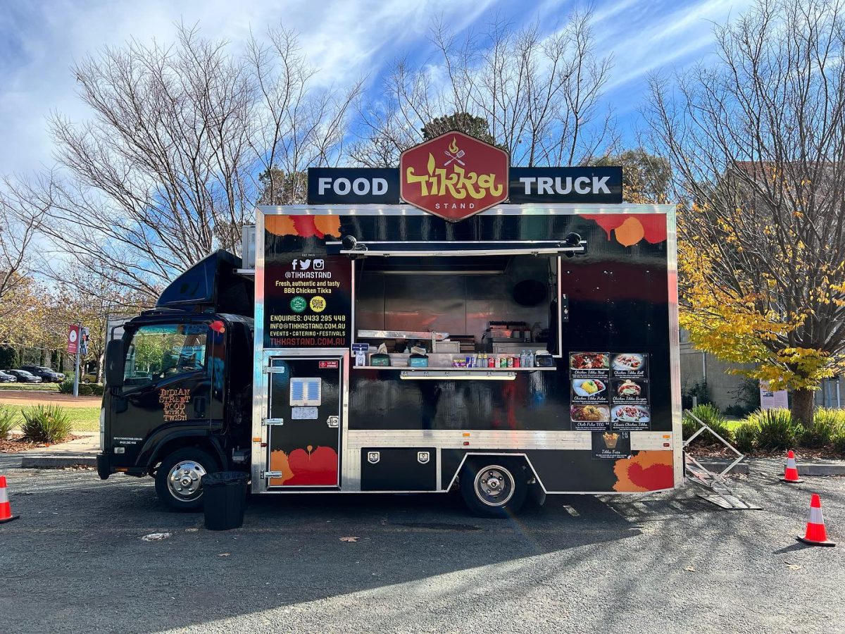 A food truck branded with Tikka Stand