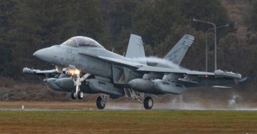 Was it a bird? Was it a plane? Nope, those were two 'electronic attack aircraft' flying low over Canberra