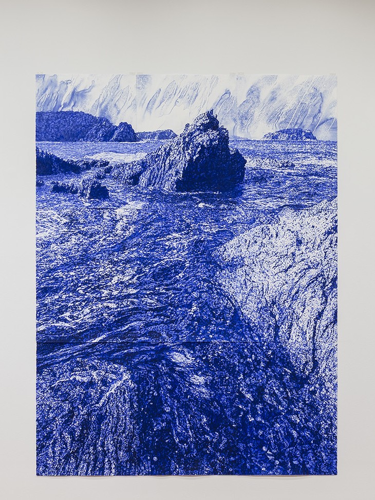 Attractive blue abstracted landscape
