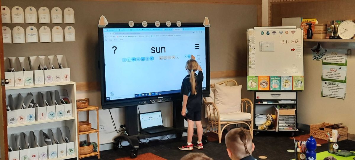 student in classroom