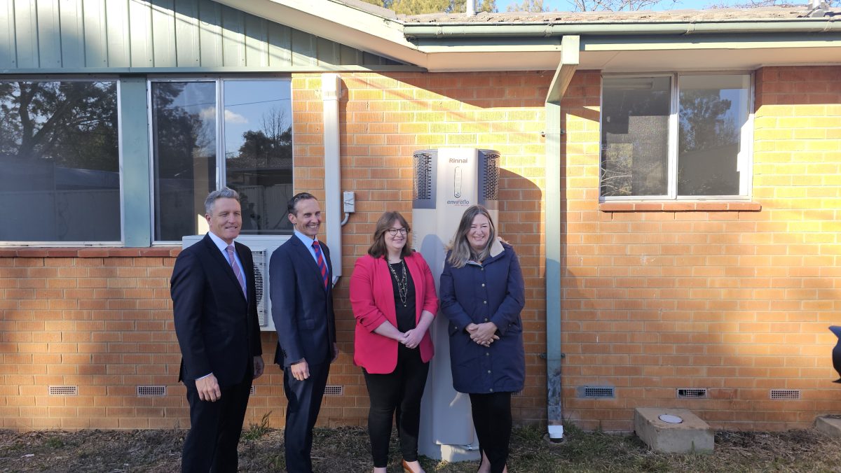 Members of the commonwealth and ACT government promoted a milestone in Canberra social housing