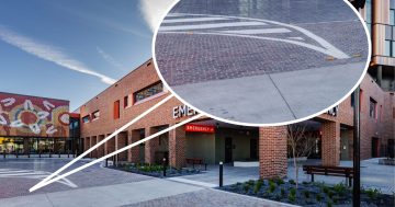 Cobblestone pavers outside new Canberra Hospital ED a 'diabolical nightmare'