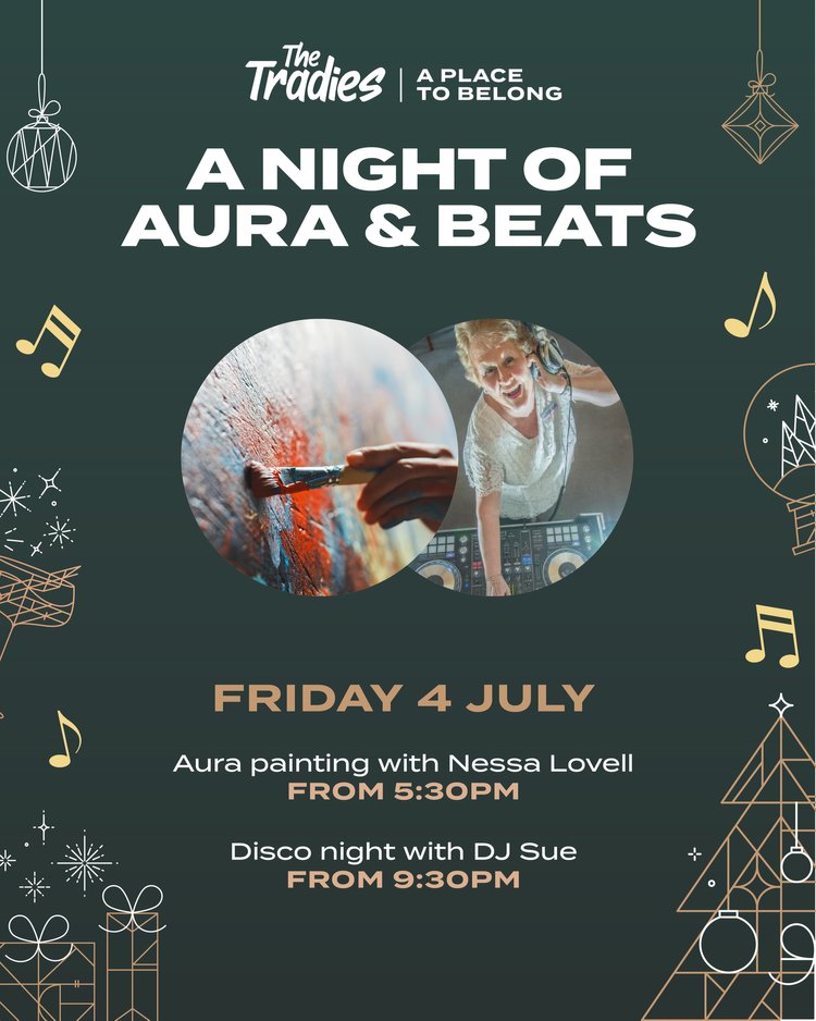 The Tradies DIckson Aura Painting & DIsco Night