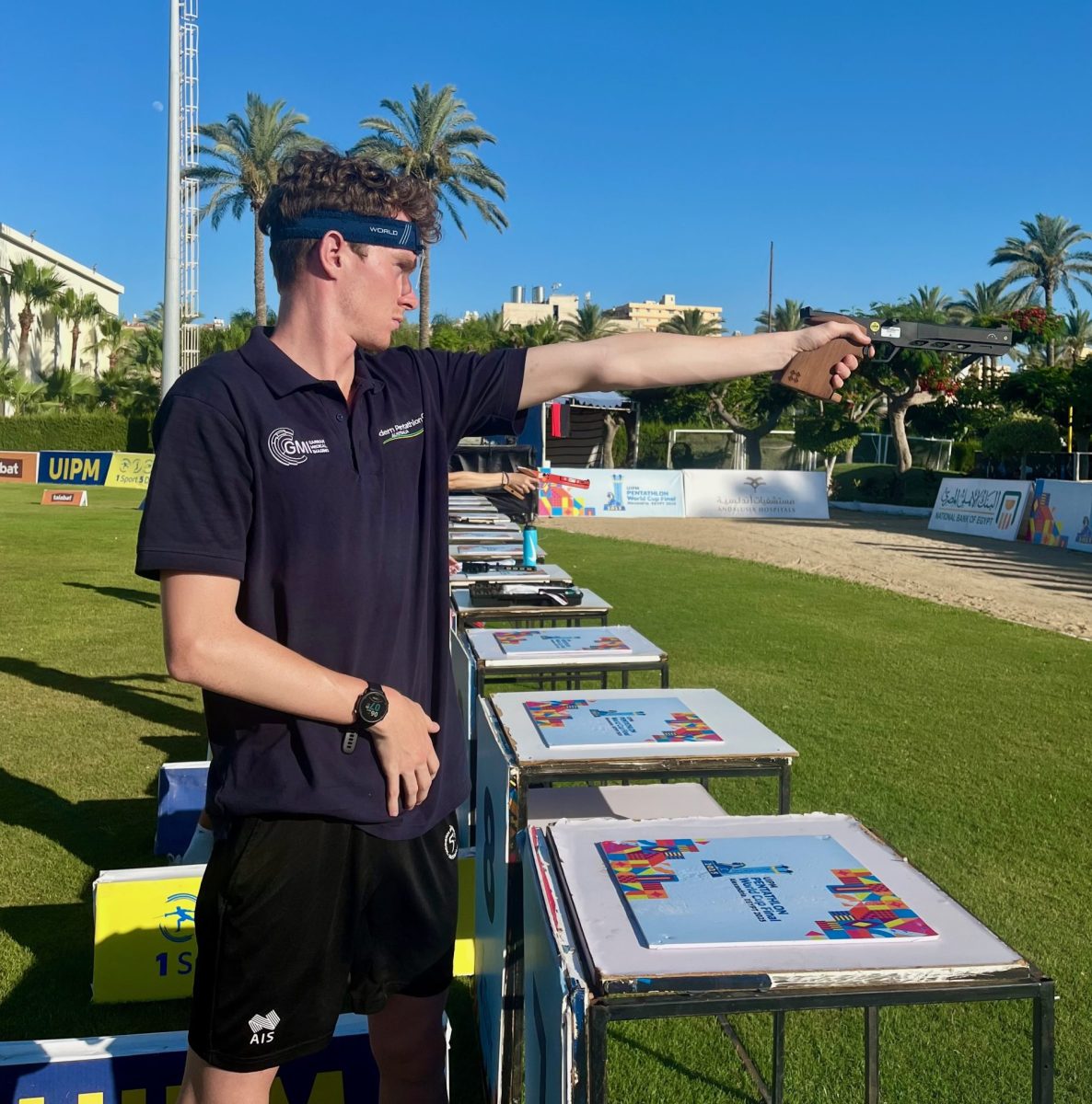 Nick Odgers representing Australia in the 2025 Junior Modern Pentathlon Championships. Photo: Supplied.