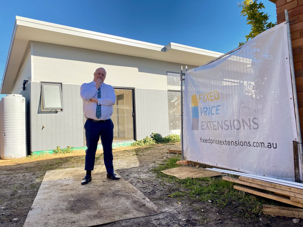 man standing at construction site